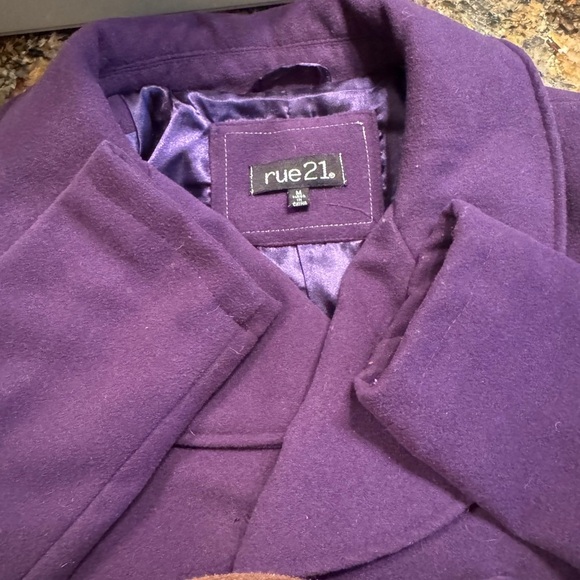 Rue21 double breasted purple wool blazer size medium - Picture 6 of 7